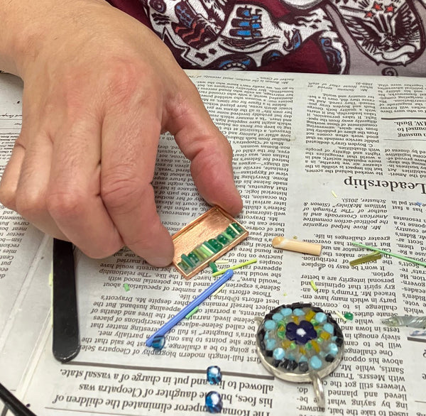 Micromosaic being created