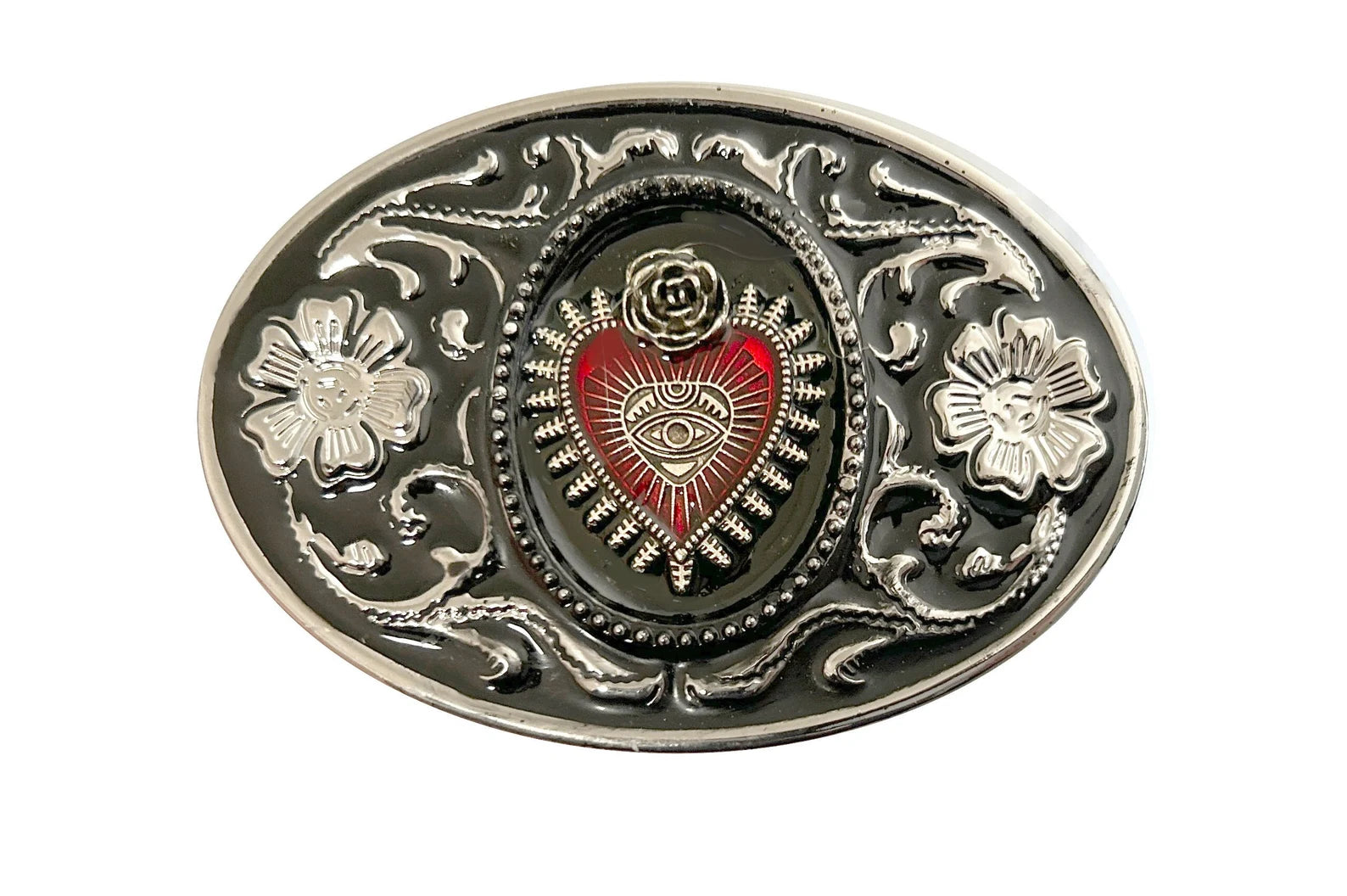 Sterling Western HOPELESS ROMANTIC Sacred Heart Belt Buckle~Sweet Bird  Studio 