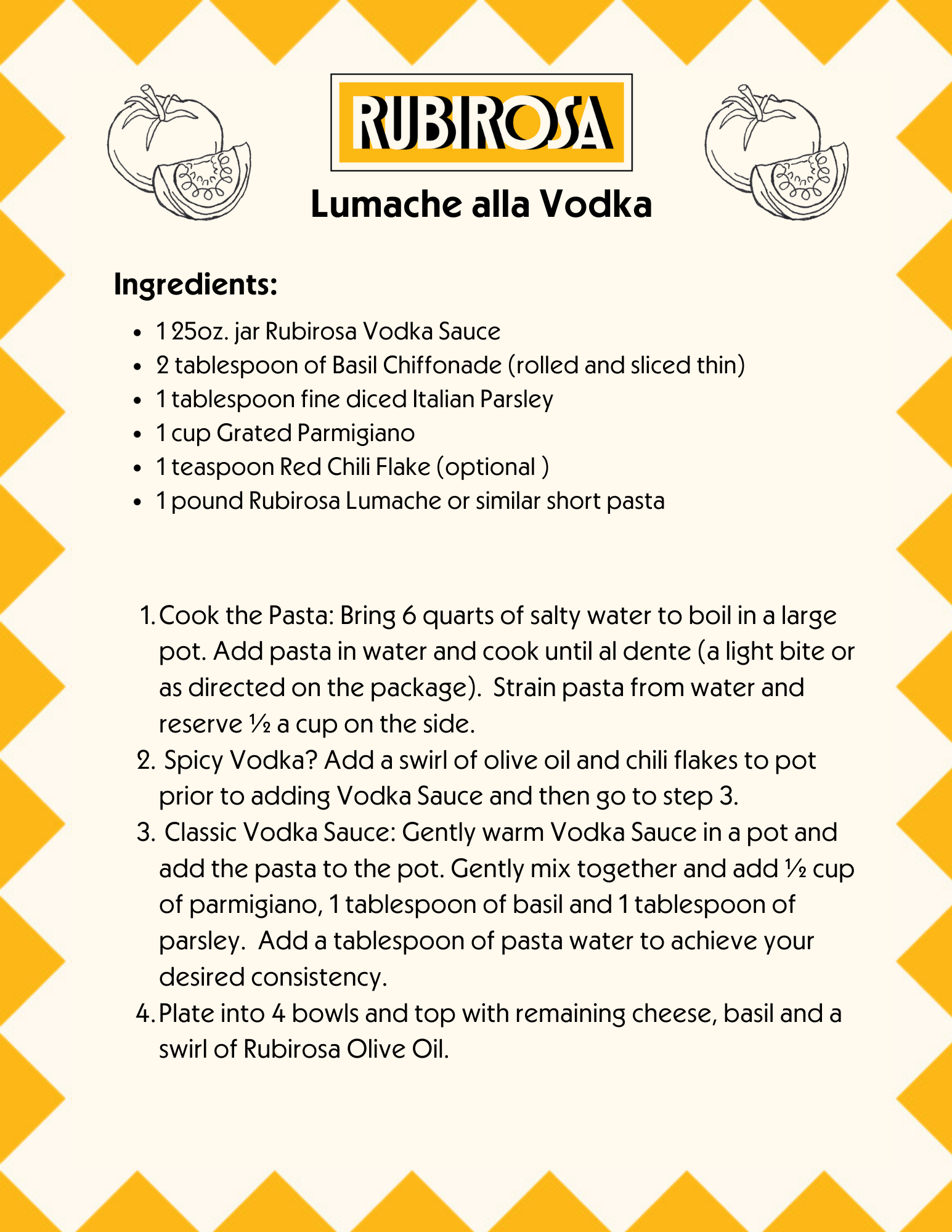 Lumache alla Vodka recipe