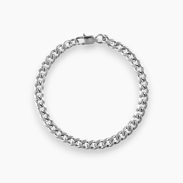 5mm silver cuban bracelet