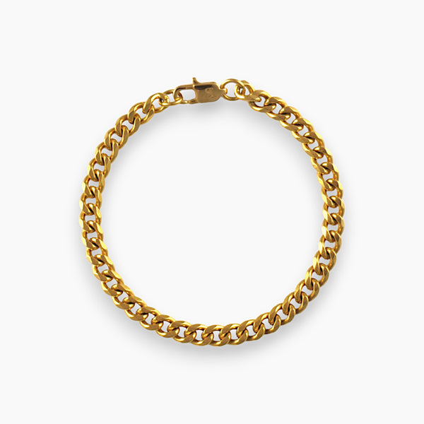 5mm gold cuban bracelet