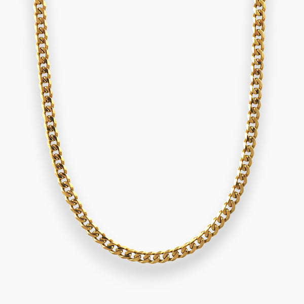 gold plated stainless steel cuban chain