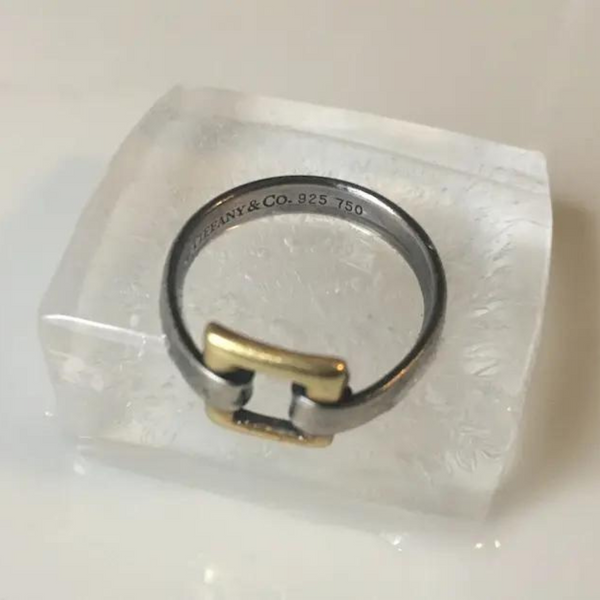 silver ring on ice
