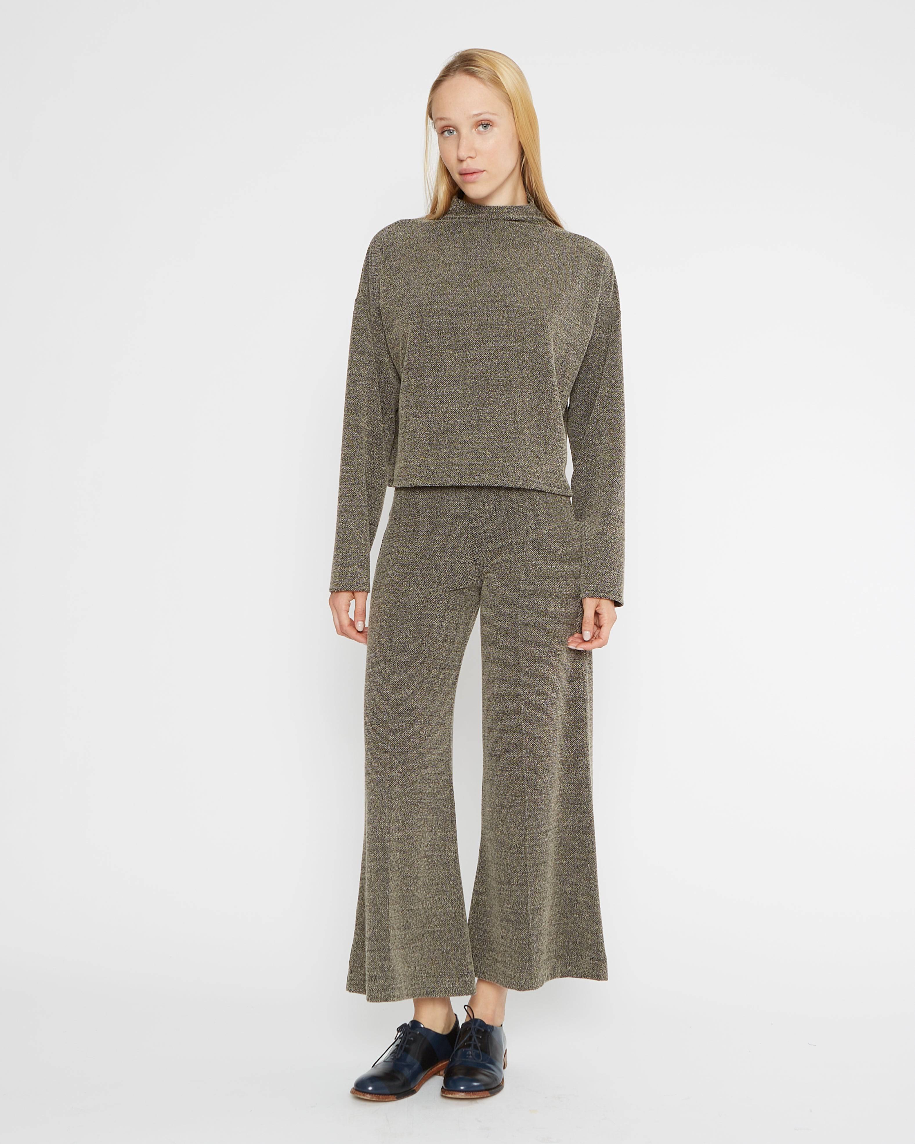 Pebble Boucle Cropped Wide Leg Pant - Ripley Rader product image