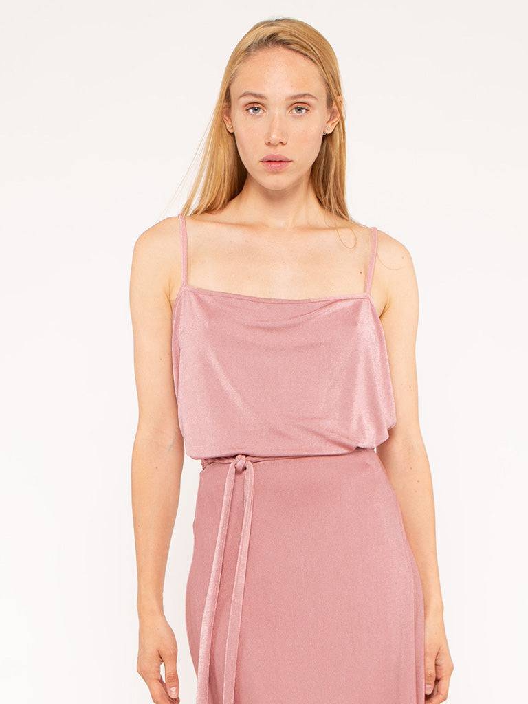 Image of Dusty Rose Slinky Slip Top