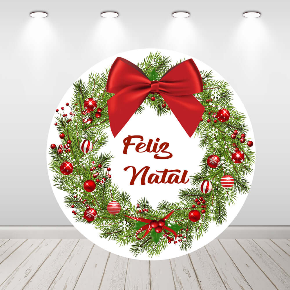 Christmas Tree Gift Baby Open Arch Backdrop Cover Wall Feliz Natal Rou ...