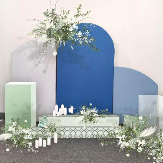 Custom 3pc/set Metal Wedding Arch Indoor Outdoor Backdrop Stand Flower –  sensfunbackdrops
