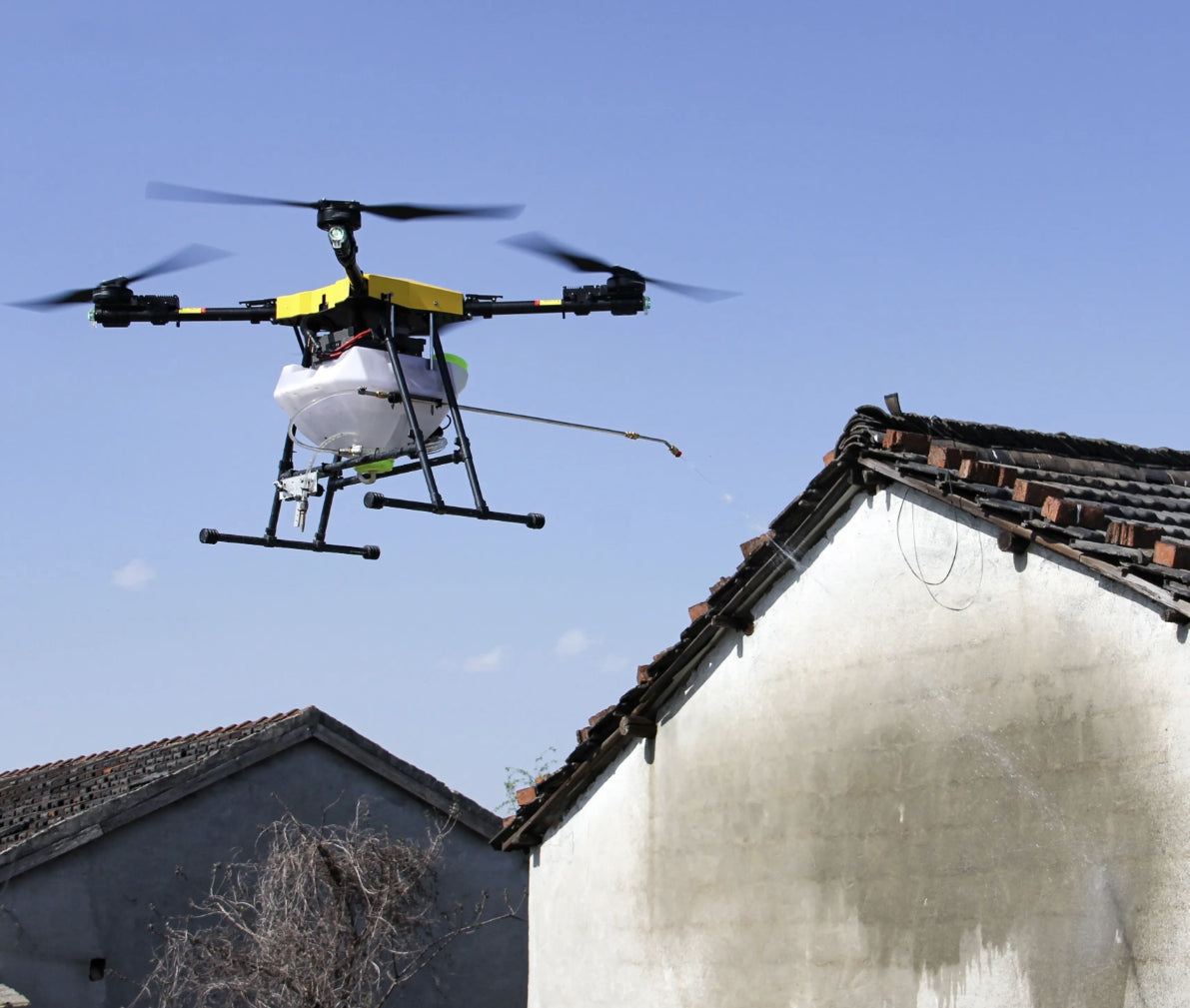 RCDrone, Suitable for cleaning high-rise windows or building facades 90° Vertical Downward .