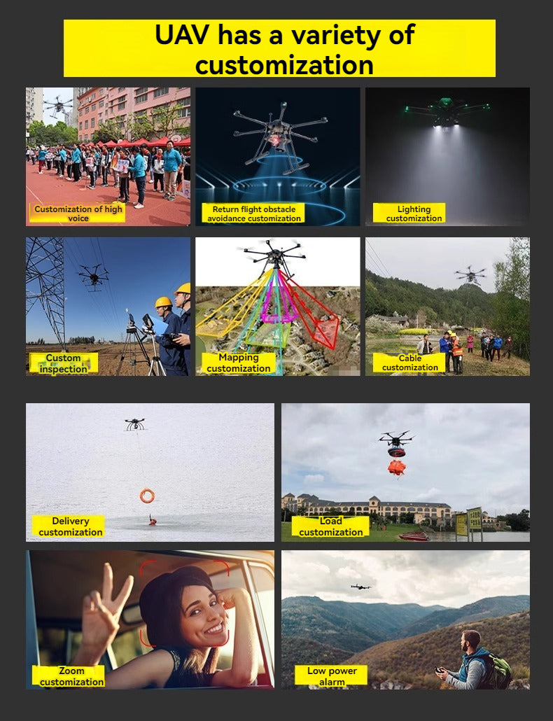 RCDrone, UAV has a variety of customization Customization of high Return flight obstacle Lighting voice avoidance