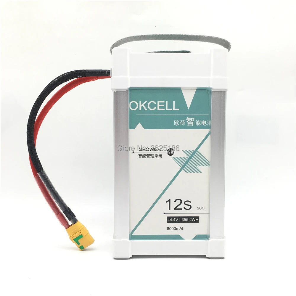 OKCELL 44.4V 12S 8000mAh 20C LiPO Battery for EFT G06 UAV Multirotor FPV Drone