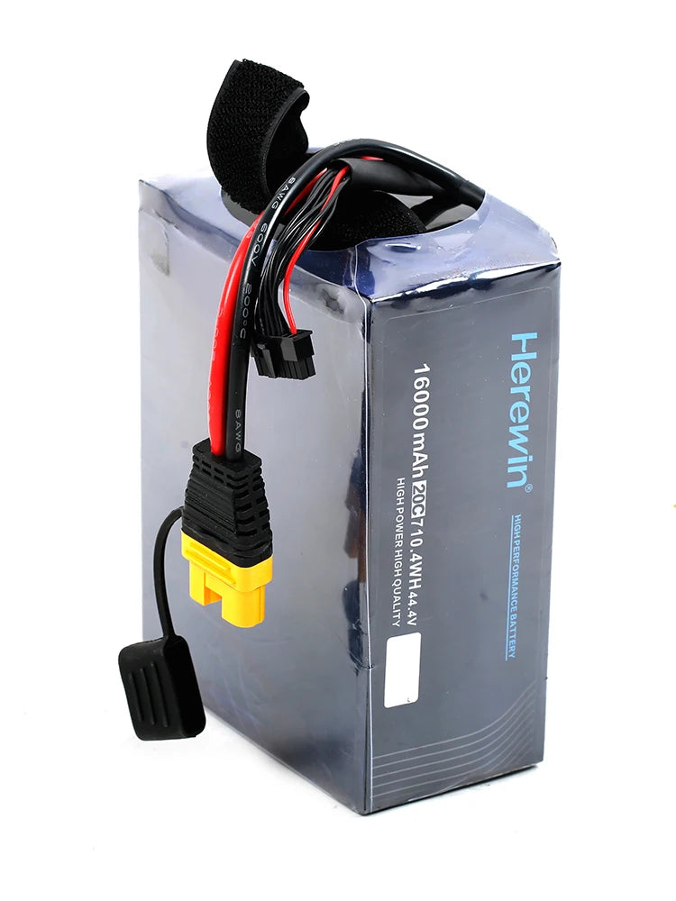 Herewin 44.4V 12S 16000mah 20C Soft Case Lithium Battery for Drone