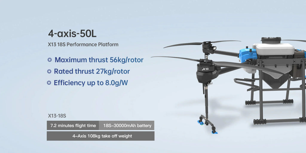 Hobbywing X13 Power System, 4-axis-SOL X13 18S Performance Platform Maximum thrust S6kgl