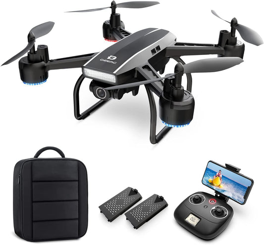 Potensic T25 GPS RC Drone with 2K HD Camera, 3x Batteries and Carrying Bag