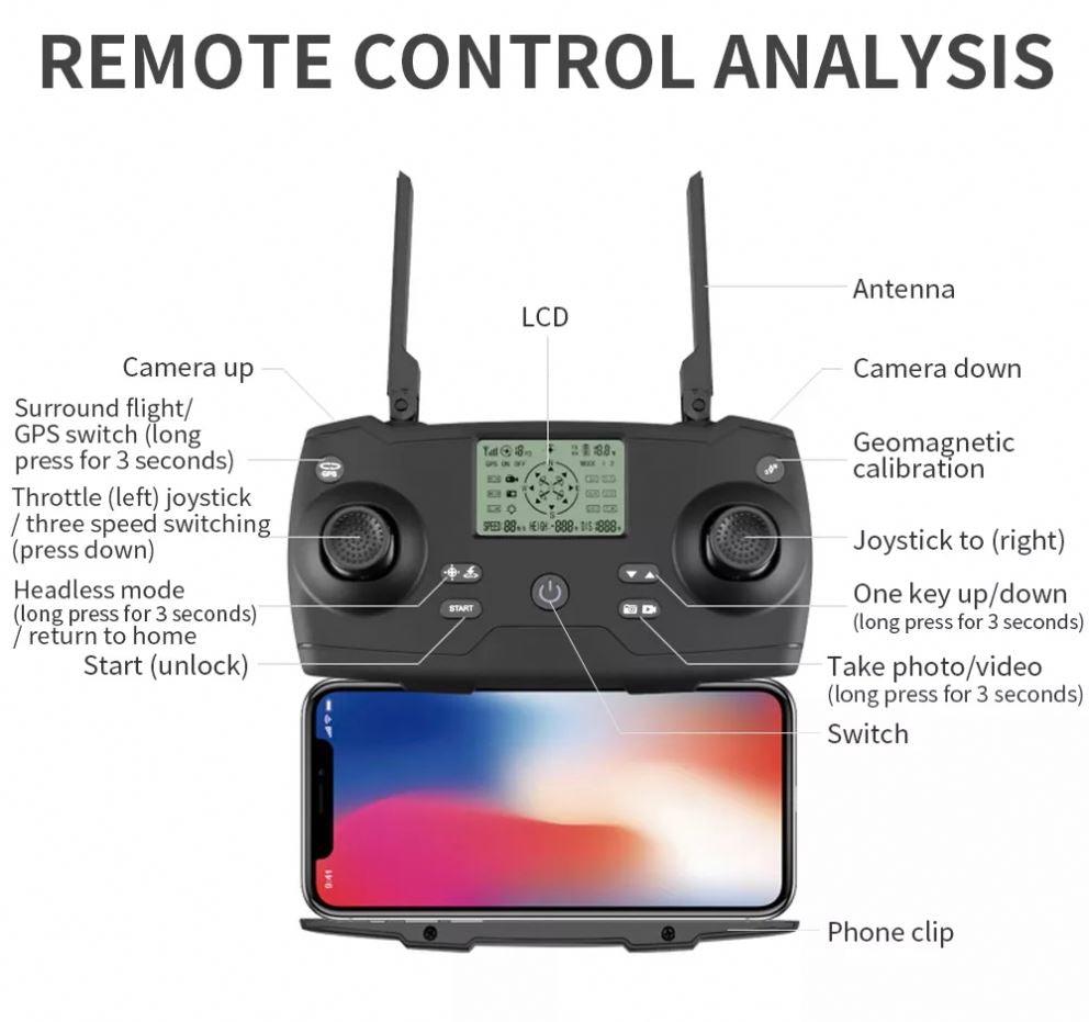 drone com gimbal e gps