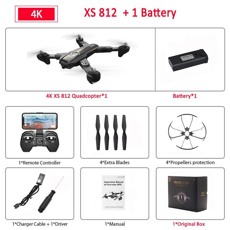 VISUO XS812 - 5G WiFi FPV 4K FHD Camera Foldable RC Drone Quadcopter RTF Kids Birth Gift Professional Drone | RCDrone