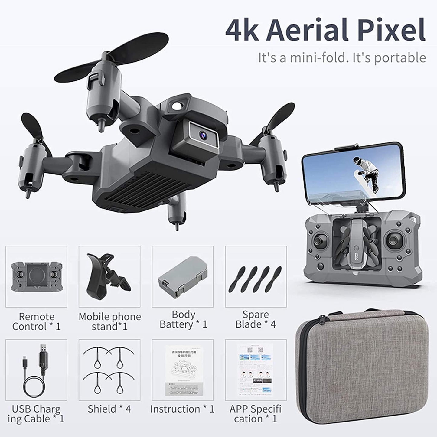 zuiverheid Messing Klant KY905 Mini Drone With Camera Foldable Drone 4K HD Drone with LED drone  helicopter toy Mini Drone
