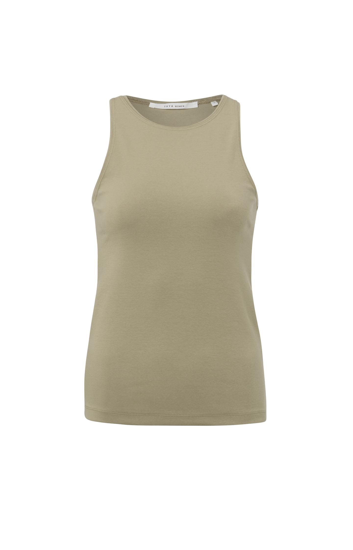 Basic halter top with crewneck in slim fit - Type: product