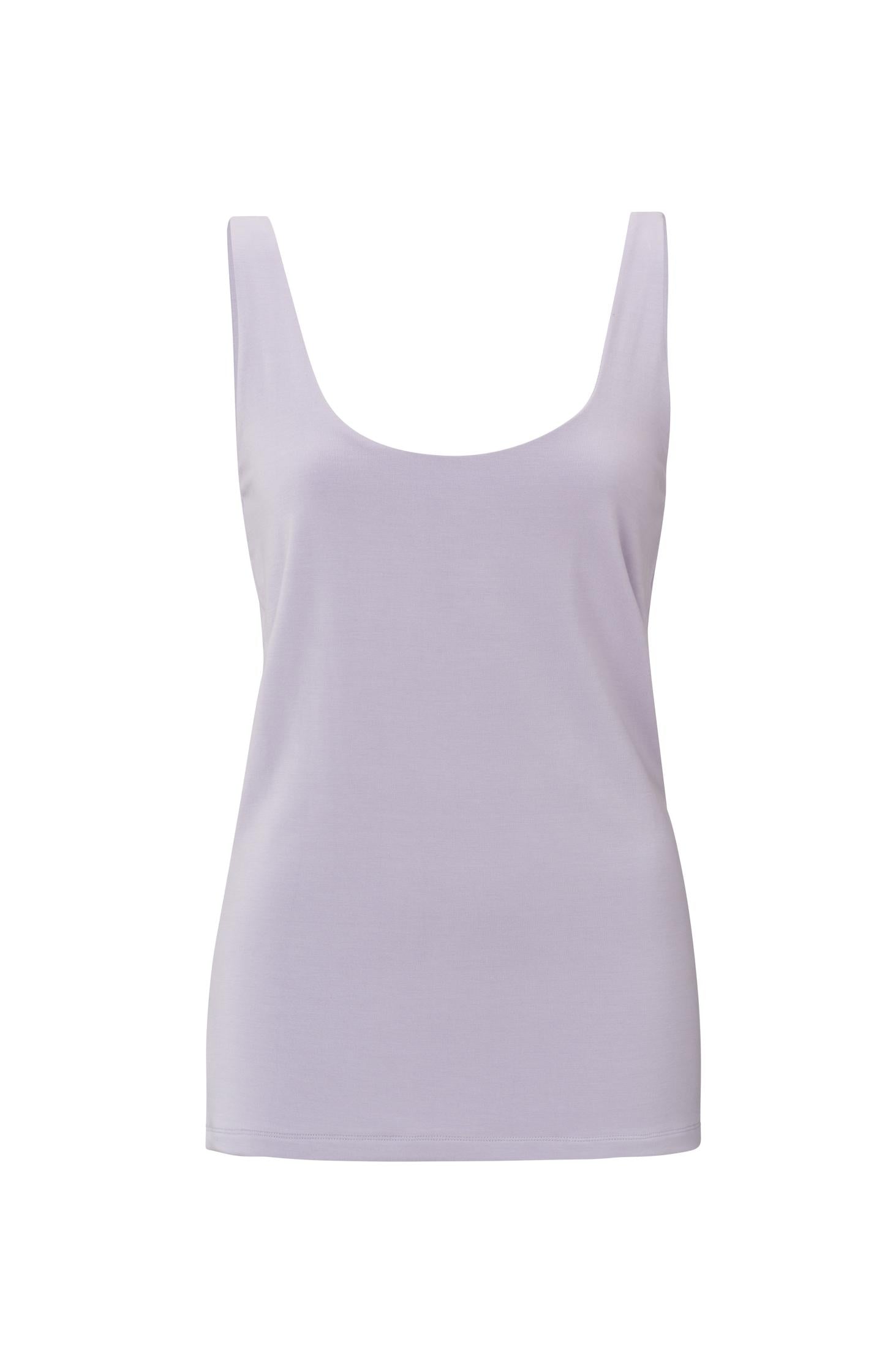Basic singlet with wide straps and double layered fabric - Type: product