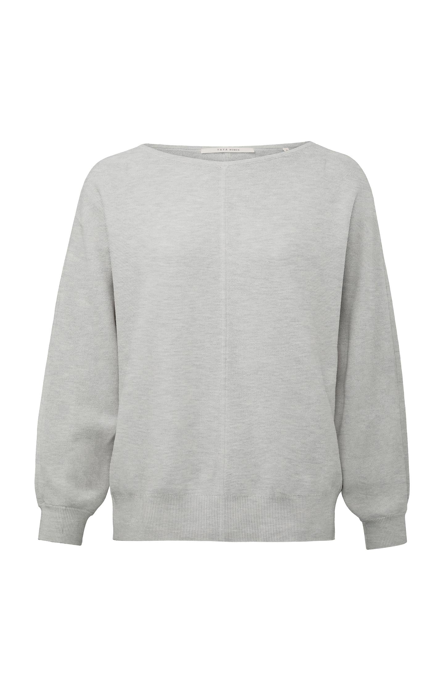 Boatneck sweater with long batwing sleeves in a relaxed fit - Type: product