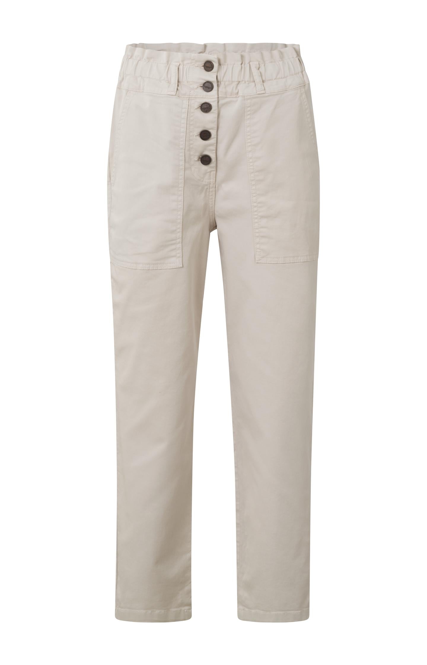 Cargo trousers with paperbag waist, pockets and buttons - Type: product