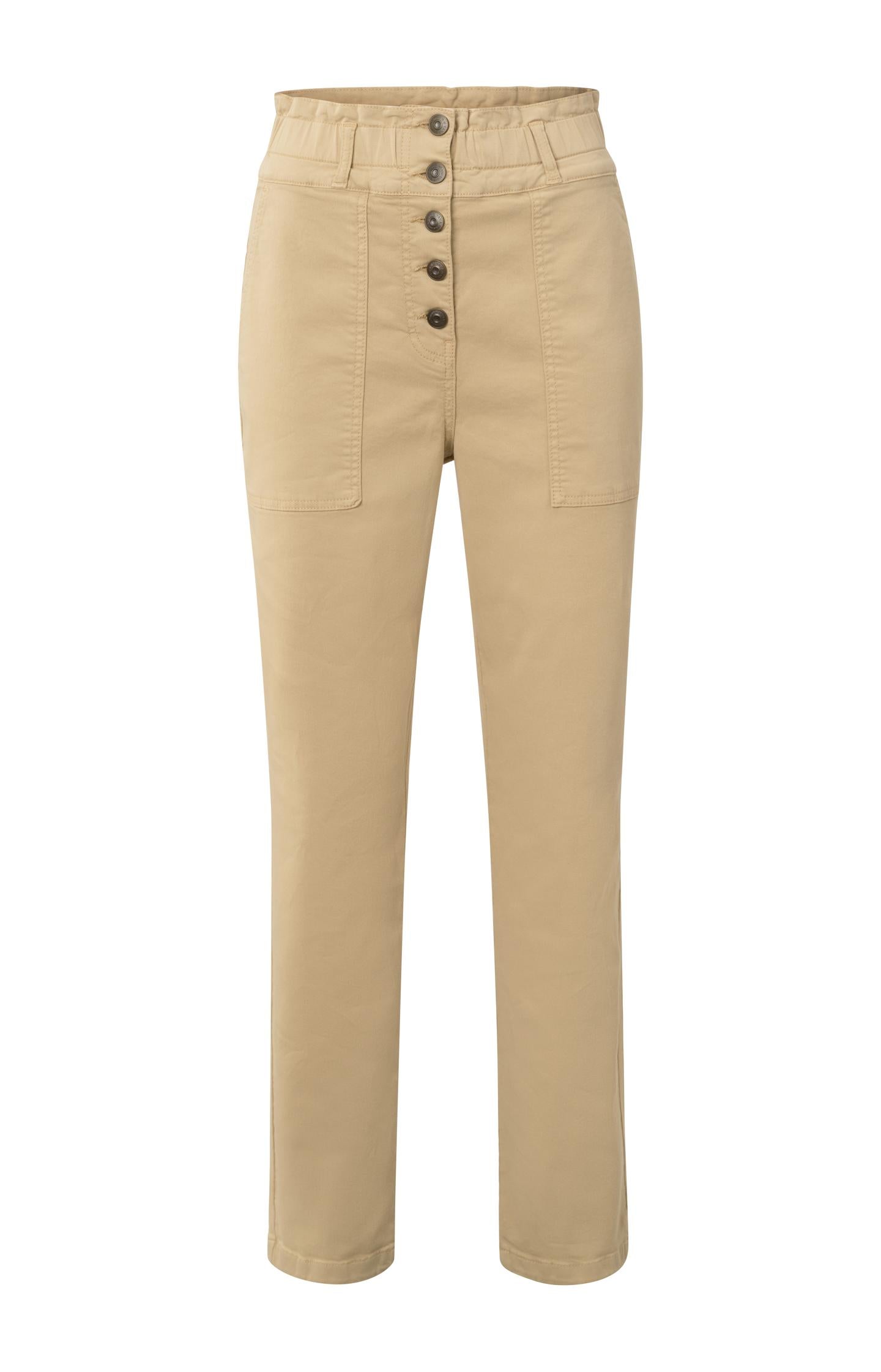 Cargo trousers with paperbag waist, pockets and buttons - Type: product