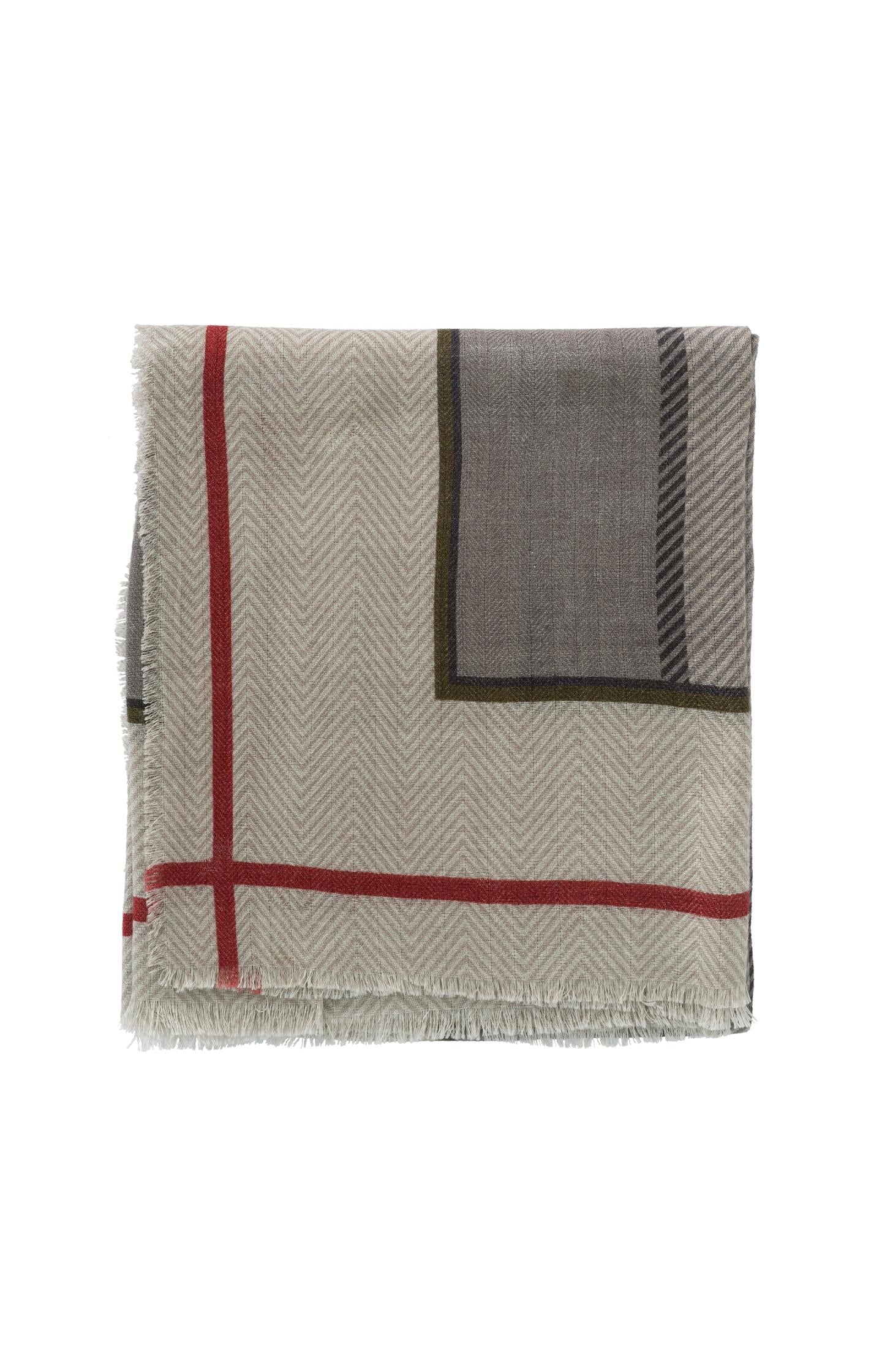 Check scarf crafted from wool