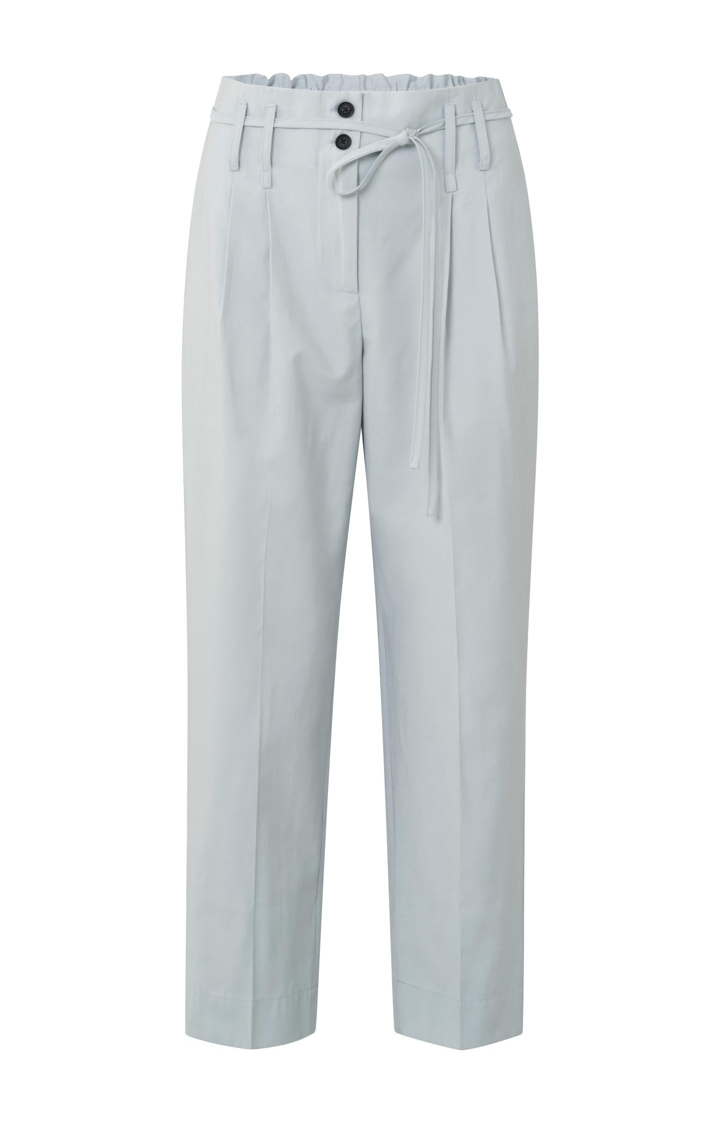 High waist pantalon with zip fly, buttons and pleated detail - Type: product
