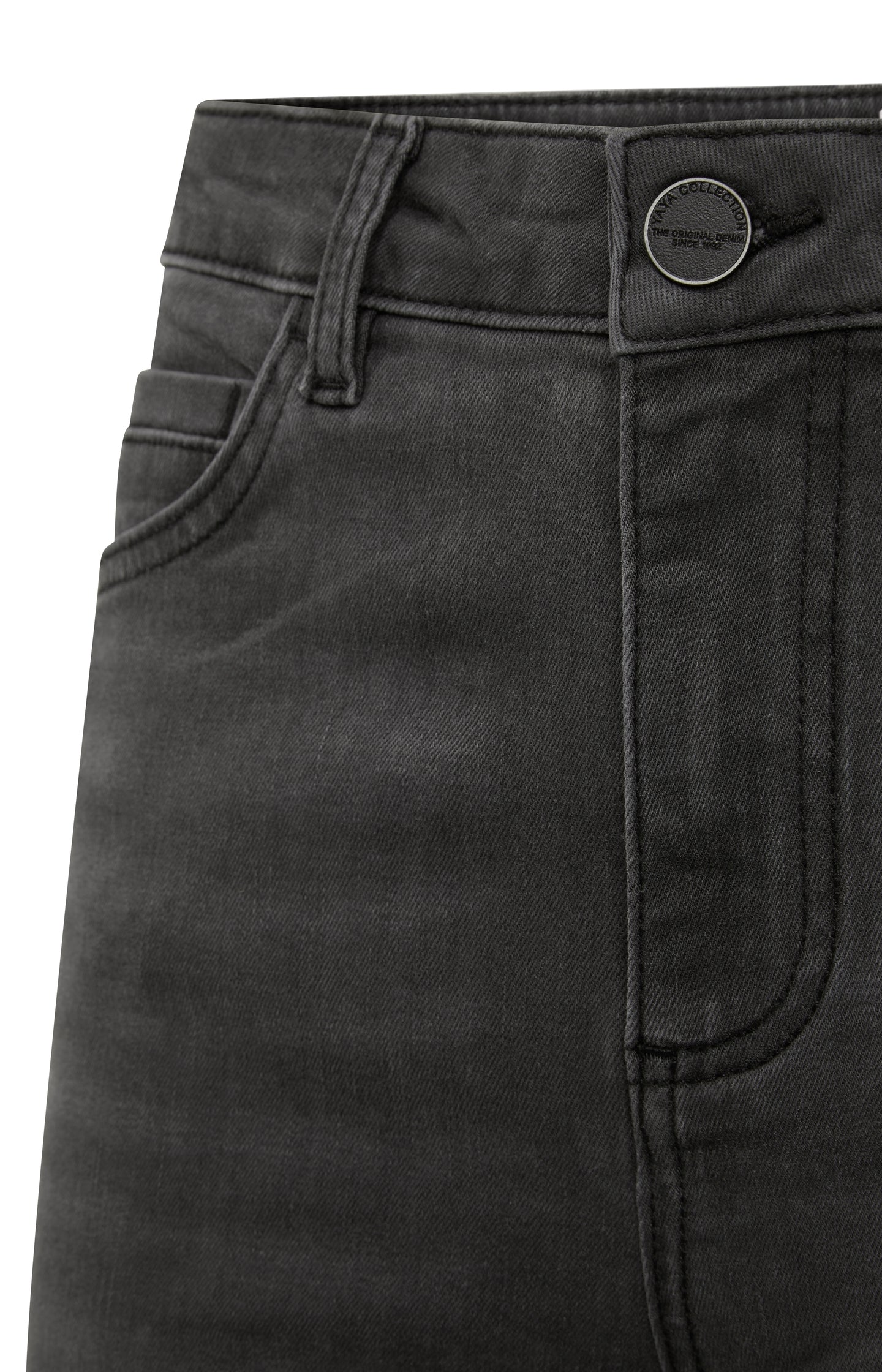 High waist skinny denim jeans in a cotton blend fabric