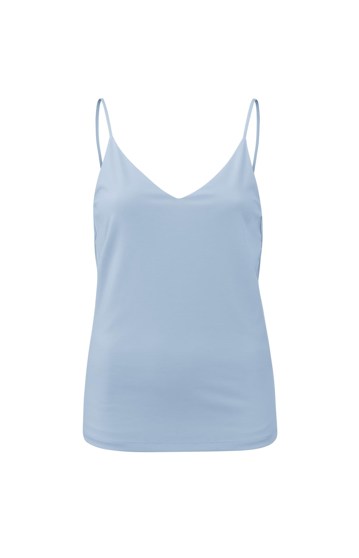 Jersey cami top with a V-neck and spaghetti straps - Type: product