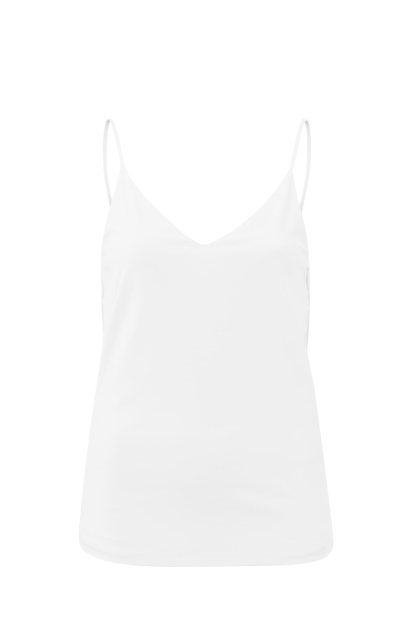 Jersey cami top with a V-neck and spaghetti straps - Type: product