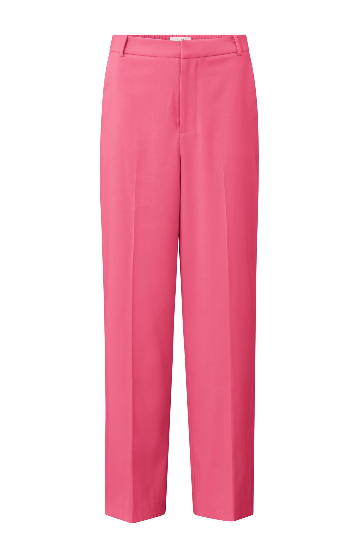 Pantalon with straight fit, mid waist and side pockets - Type: product