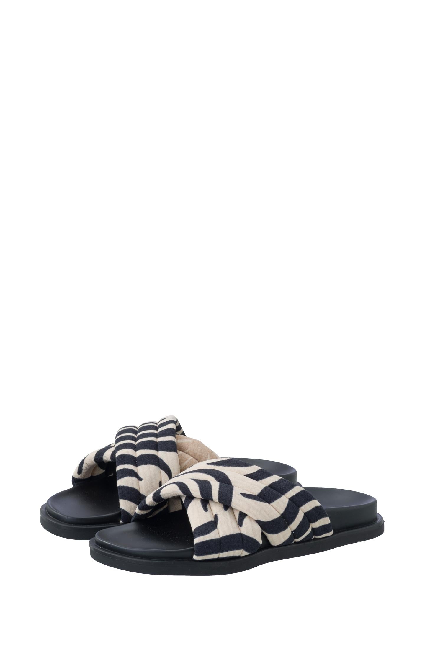 Slipper with crossed straps and retro print - Type: product