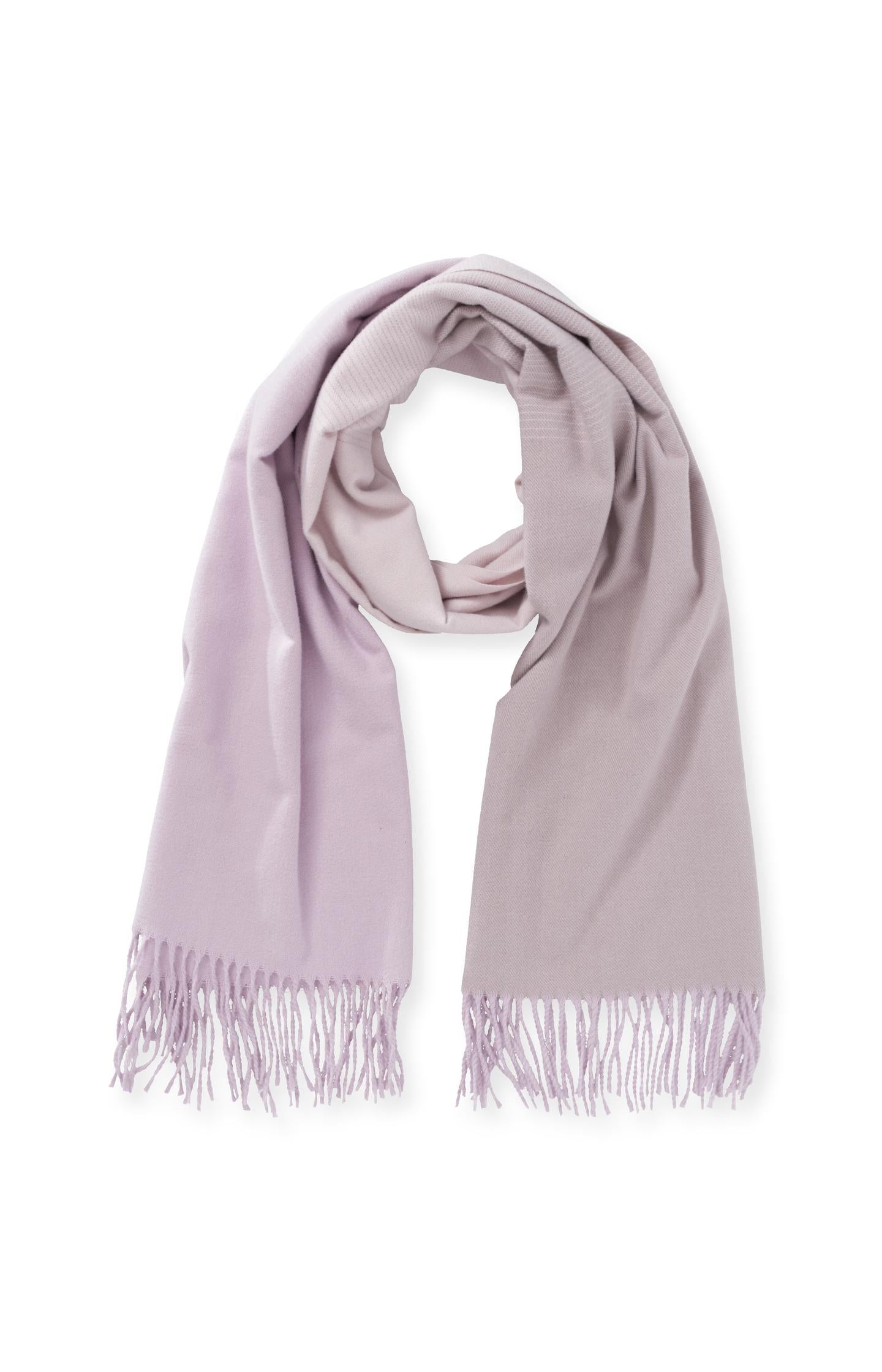 Soft knitted scarf with gradient effect and fringes - Orchid Petal Purple Dessin - Type: product