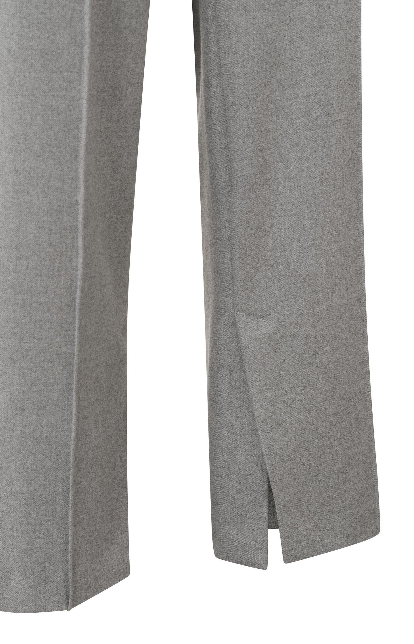 Soft wide leg trousers with elastic waist and a slit