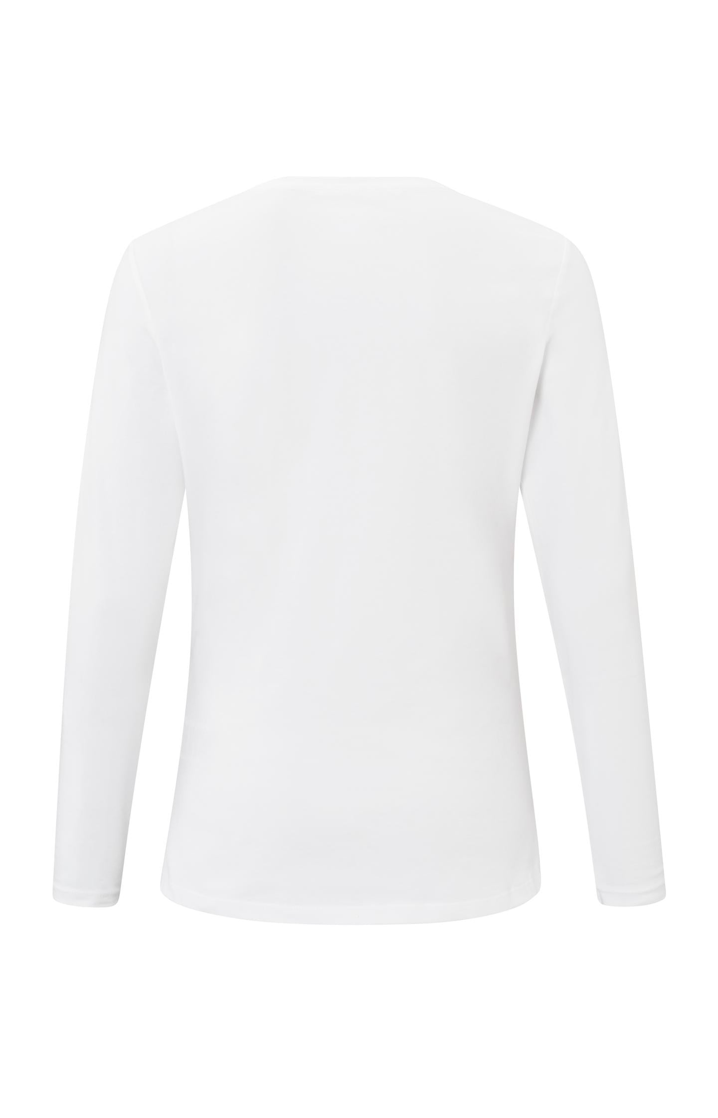 T-shirt with round neck and long sleeves in a regular fit