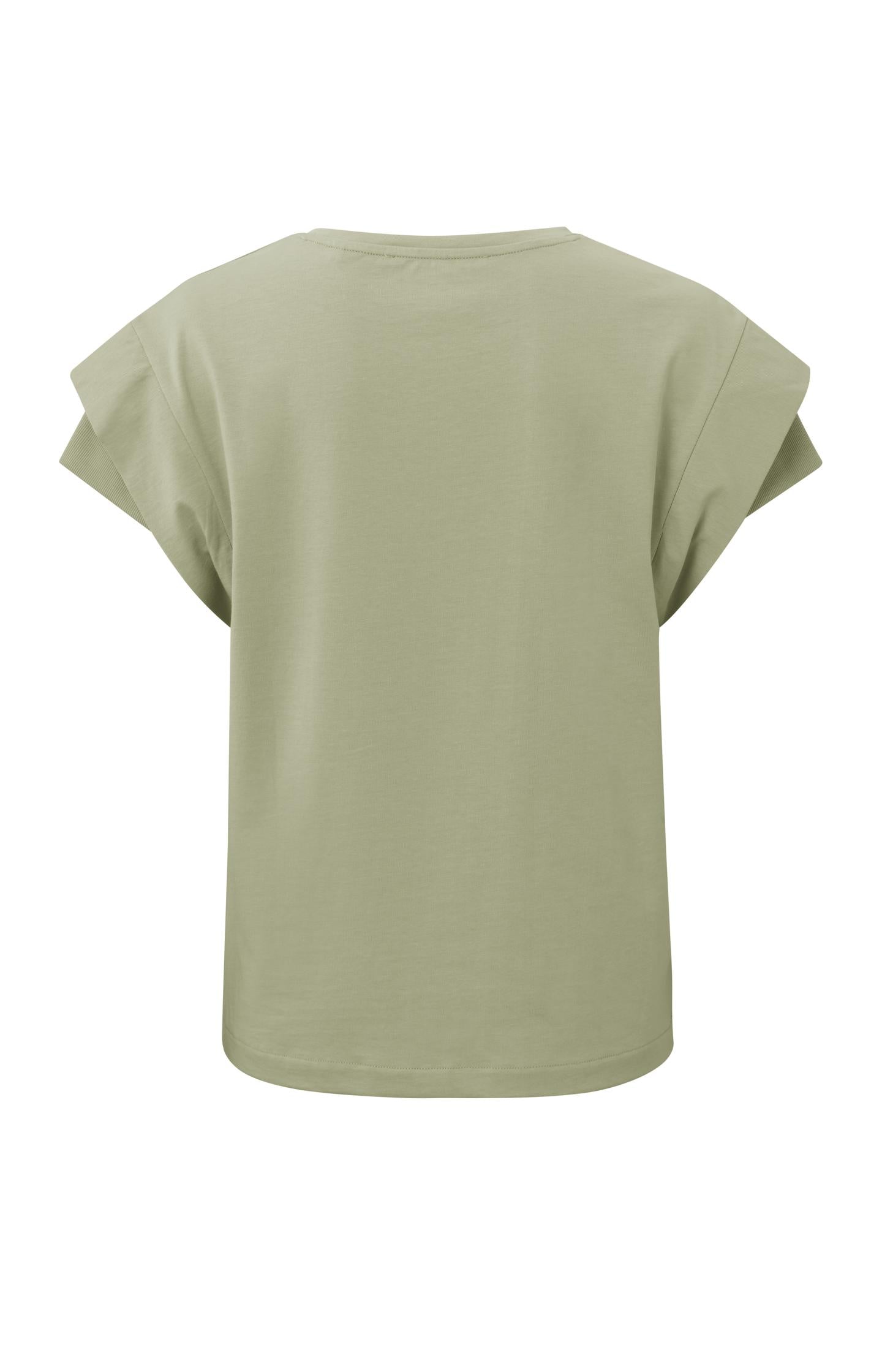 Top with crewneck and double sleeve effect in regular fit