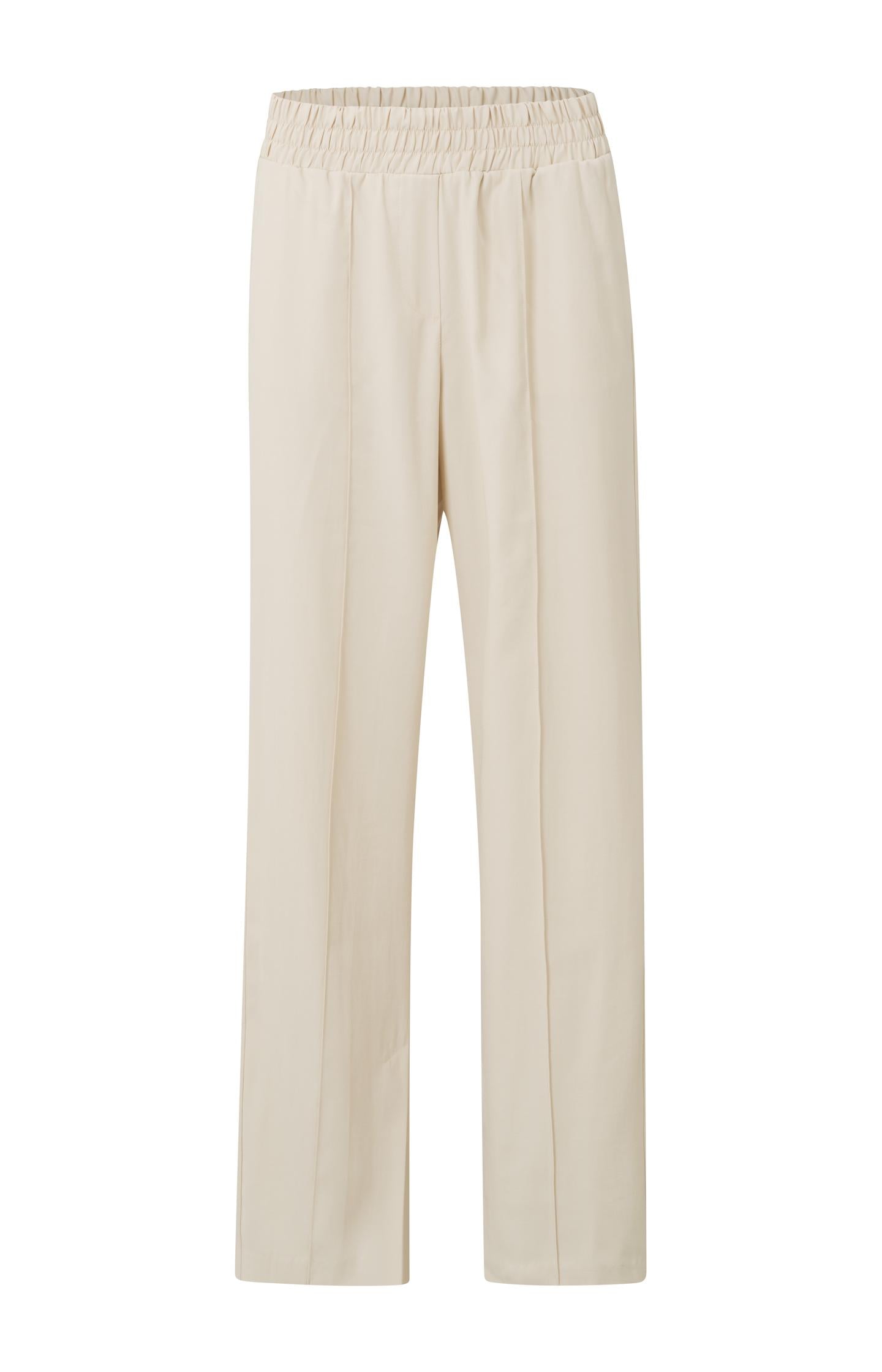 Wide leg trousers, side pockets, pintucks and a slit - Type: product