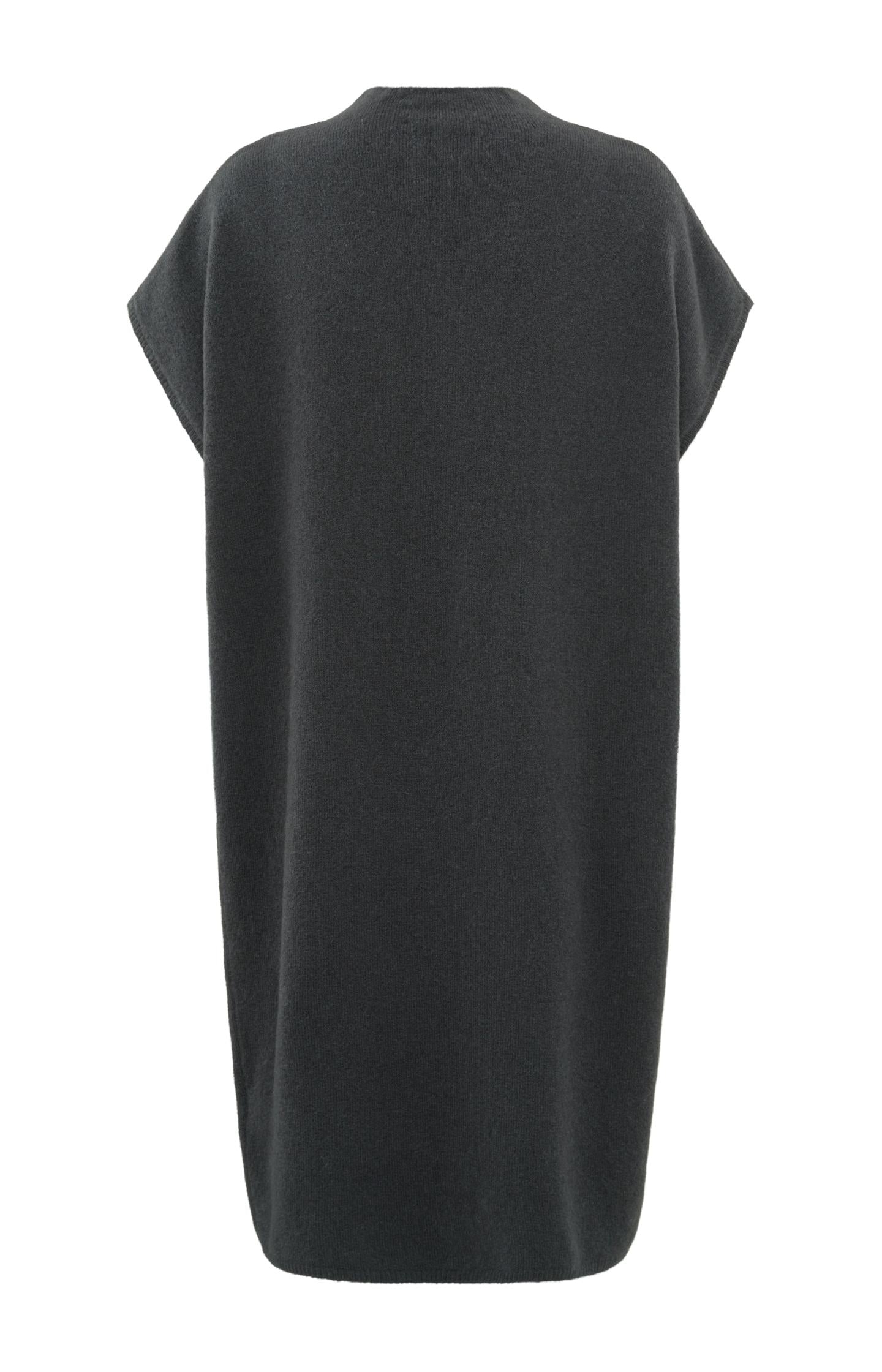 Wool knitted dress with high neckline in loose fit - YAYA EU