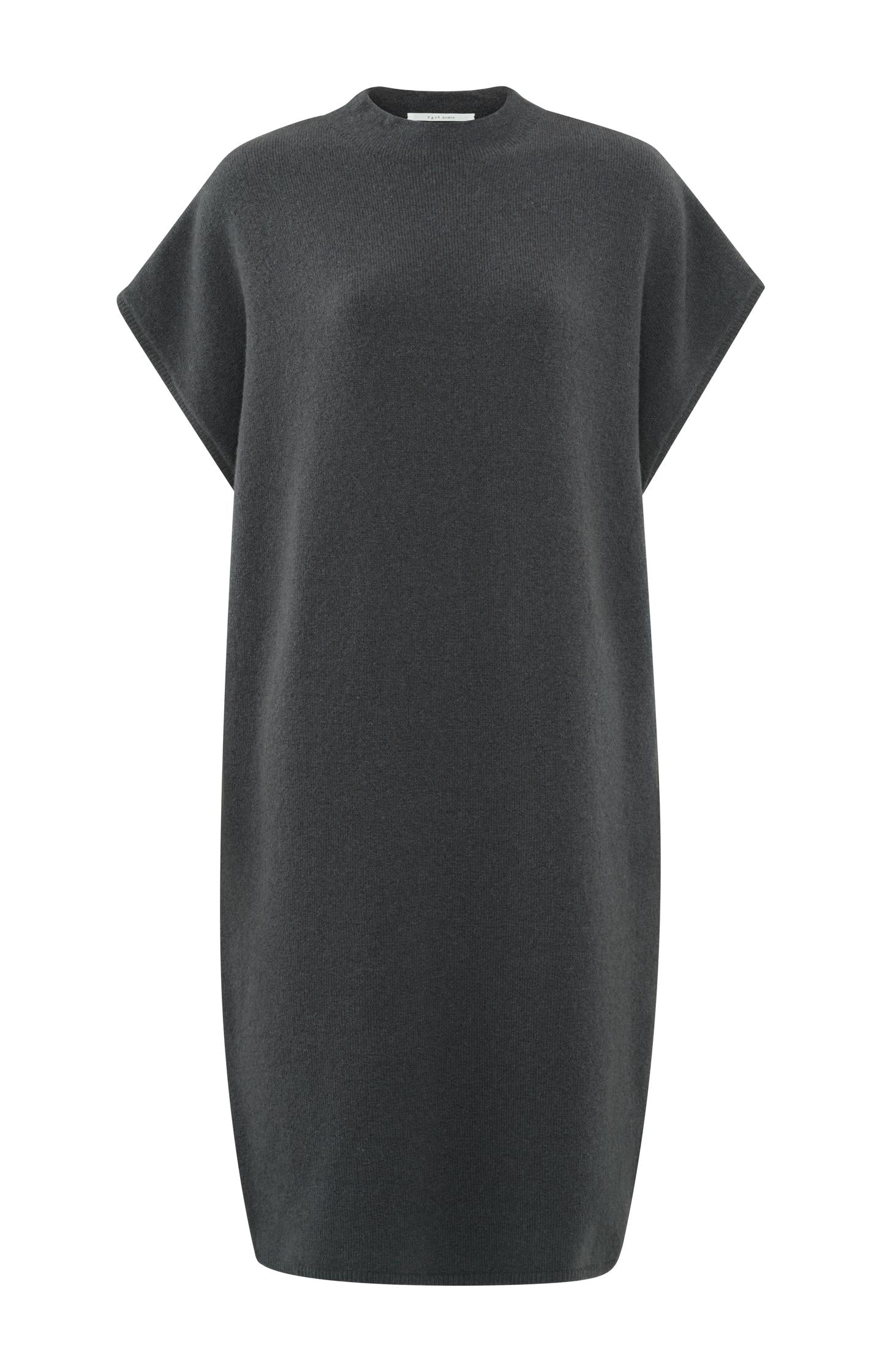 Wool knitted dress with high neckline in loose fit - YAYA EU