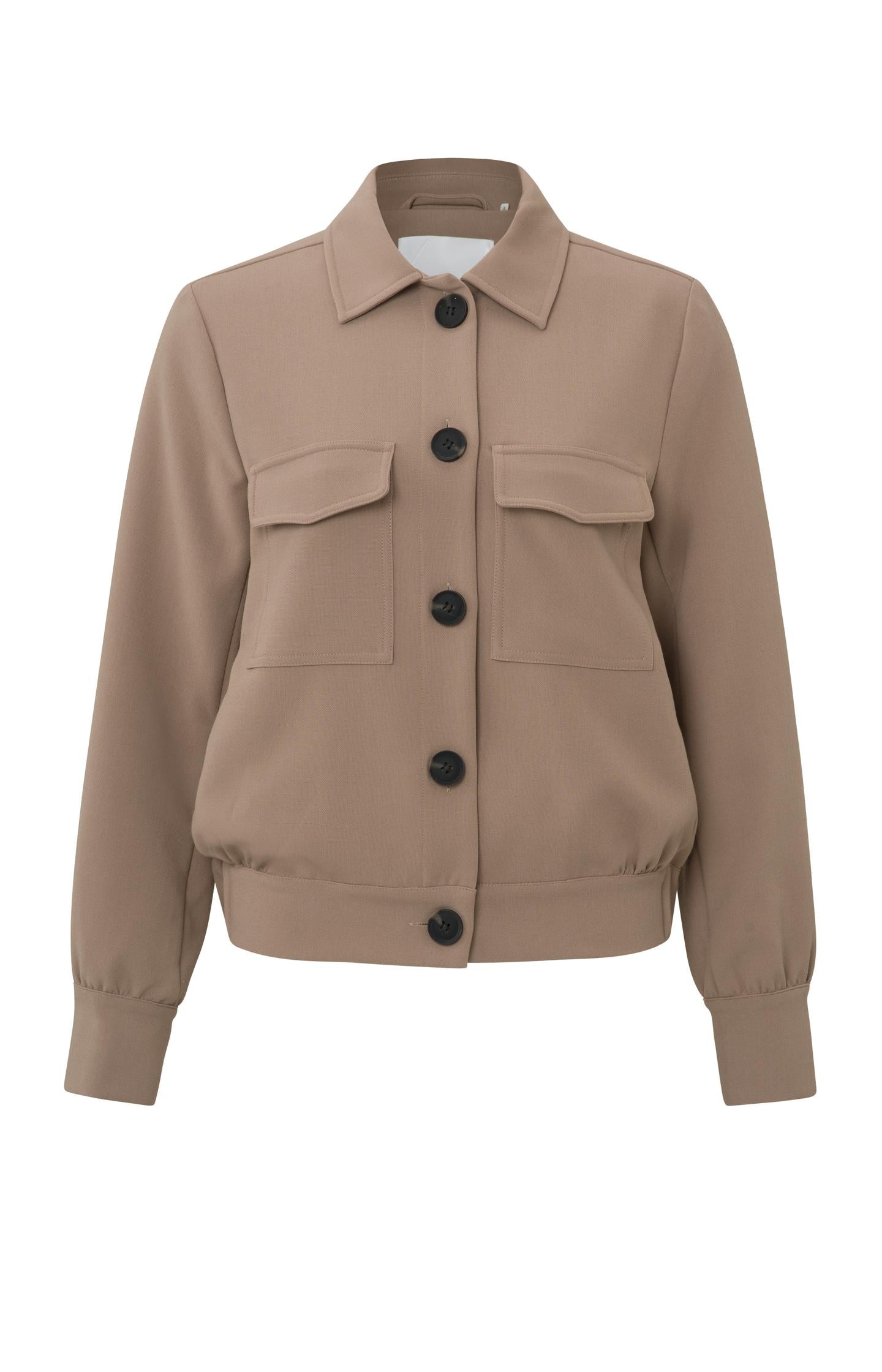 Woven jacket with long sleeves, breast pockets and buttons - Type: product