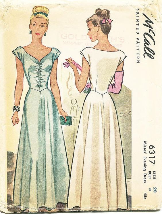 1930s Evening Gown- Crochet Pattern- Size 32-34