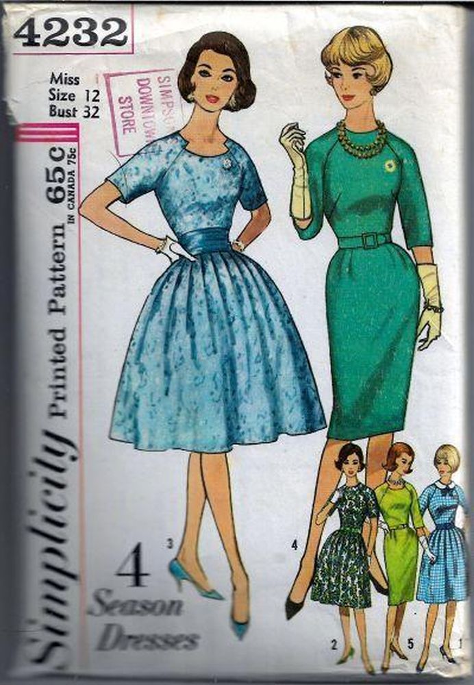 Vintage Simplicity Sewing Patterns, 1950's