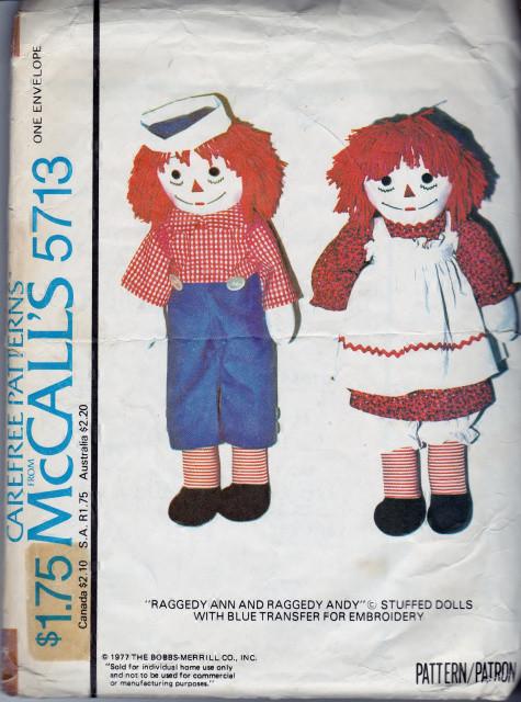 authentic raggedy ann and andy dolls