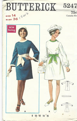 Butterick 9101 Wiggle Sheath Dress Vintage Sewing Pattern 1960s Rare
