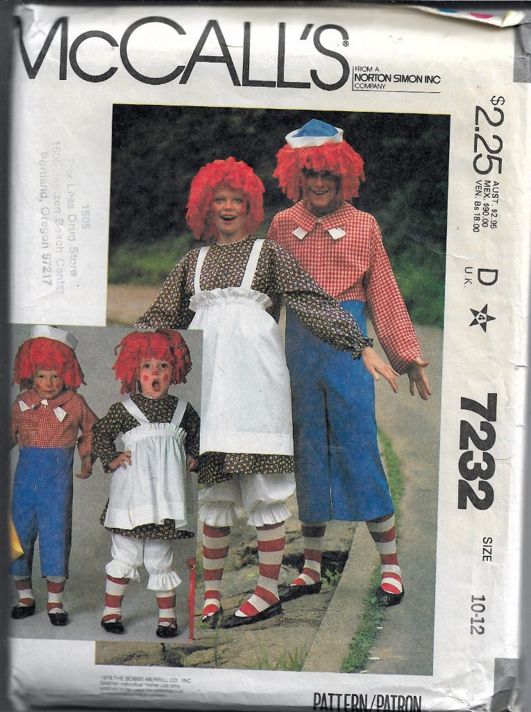 raggedy ann costume pattern