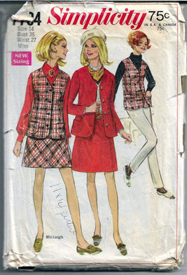 Butterick 9670 Ladies Bolero Jacket Slim Skirt Vintage Sewing Pattern