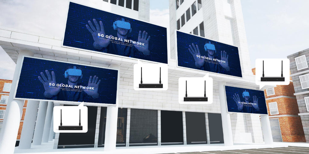 Wirelessly transmit to outdoor billboards using SC03