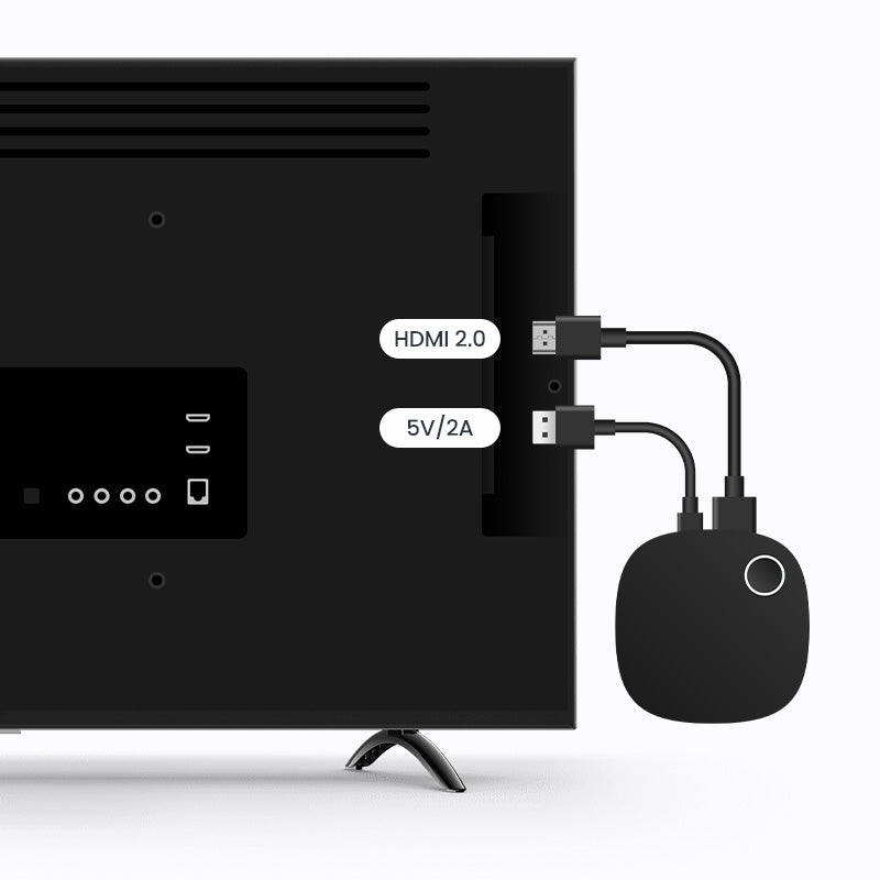 Proscreencast SC01 into TV HDMI Port and connect the charger.