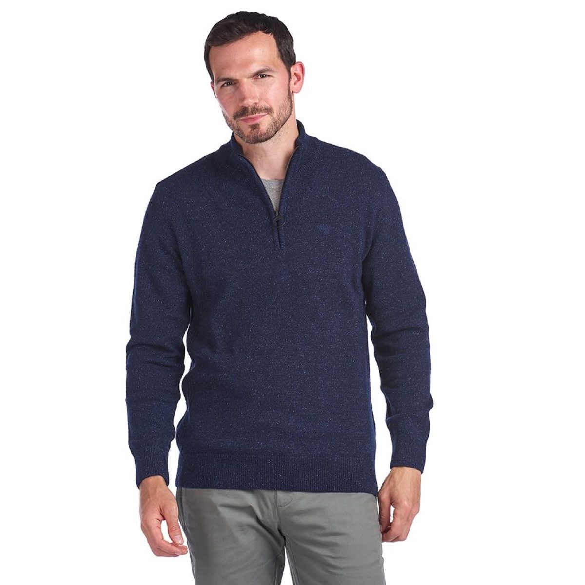 Barbour Tisbury Half Zip Men's Jumper | Navy – Allweathers