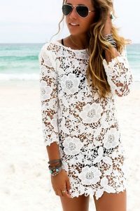 Lace Crochet Beach Cover Up